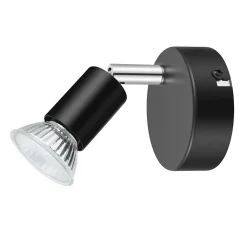 Hot Spot patère GU10 7W Sasha noir mat H.10.5 x Ø8 cm