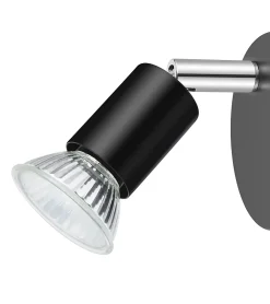 Hot Spot patère GU10 7W Sasha noir mat H.10.5 x Ø8 cm