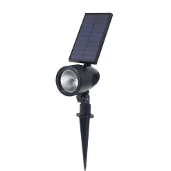 Best Galix Solaire Spot solaire à piquer- Hauteur 35,2cm- 1 LED SMD blanche- 60 Lumens- Eclairage extérieur Jardin