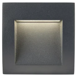 Best GoodHome Spots à encastrer Sham LED intégrée 116lm 3.1W IP54 gris anthracite