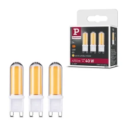 Paulmann Ampoule G9<Standard 230 V Culot à ergots LED G9 Kit de 3 3x470lm 3x4,6W 2700K Clair