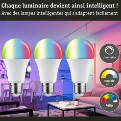 Best Paulmann Standard 230 V Smart Home Zigbee 3.0 Ampoule LED E27 3x1055lm 3x11W RGBW+ gradable Dépoli