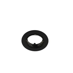 Best GoodHome Support rond pour spot encastrable Ares IP20 ⌀8,5xH.2,8cm métal noir