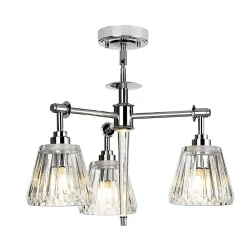 Discount Elstead Lighting Suspension Agatha 3 lumières - Chrome poli
