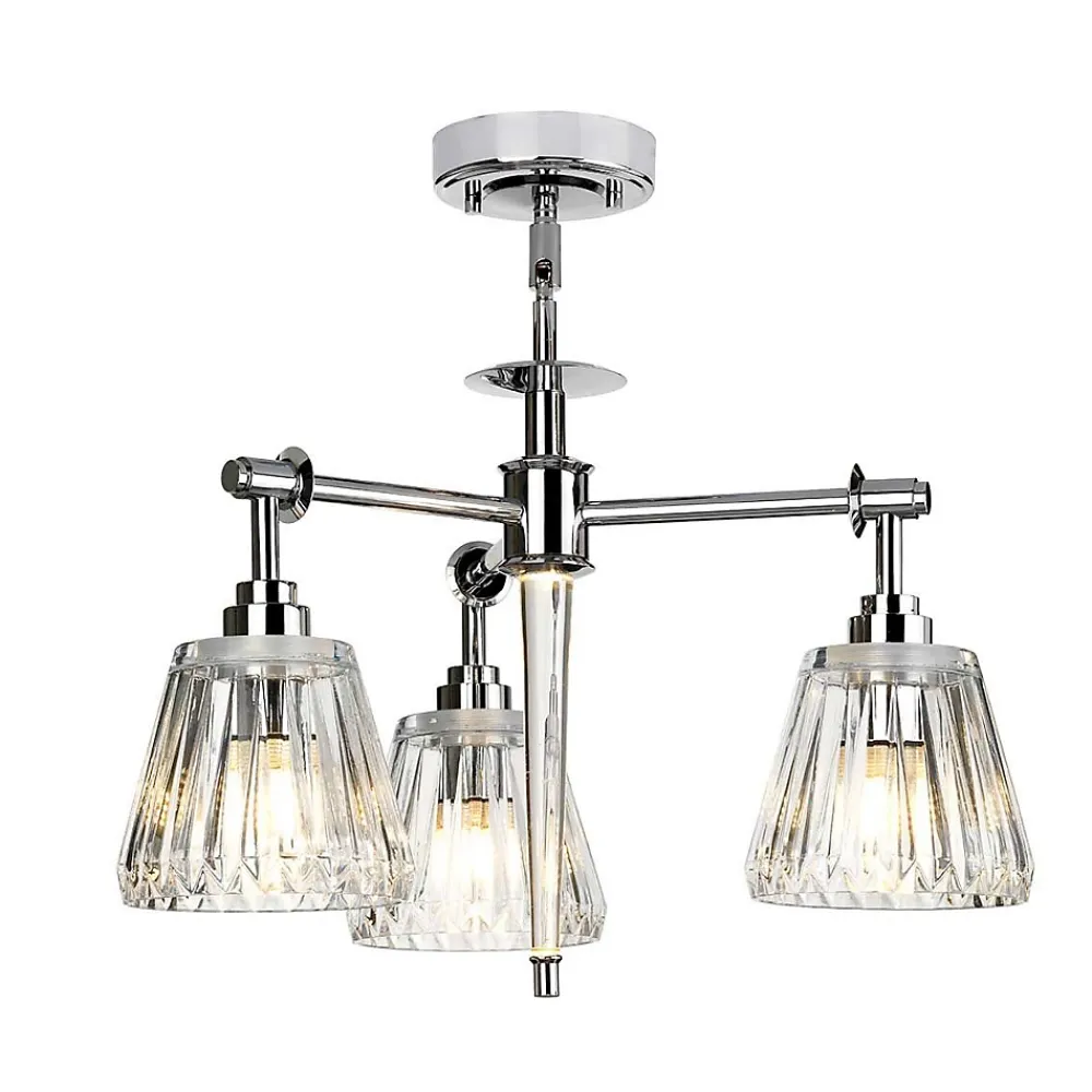 Discount Elstead Lighting Suspension Agatha 3 lumières - Chrome poli
