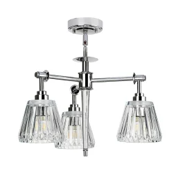 Discount Elstead Lighting Suspension Agatha 3 lumières - Chrome poli