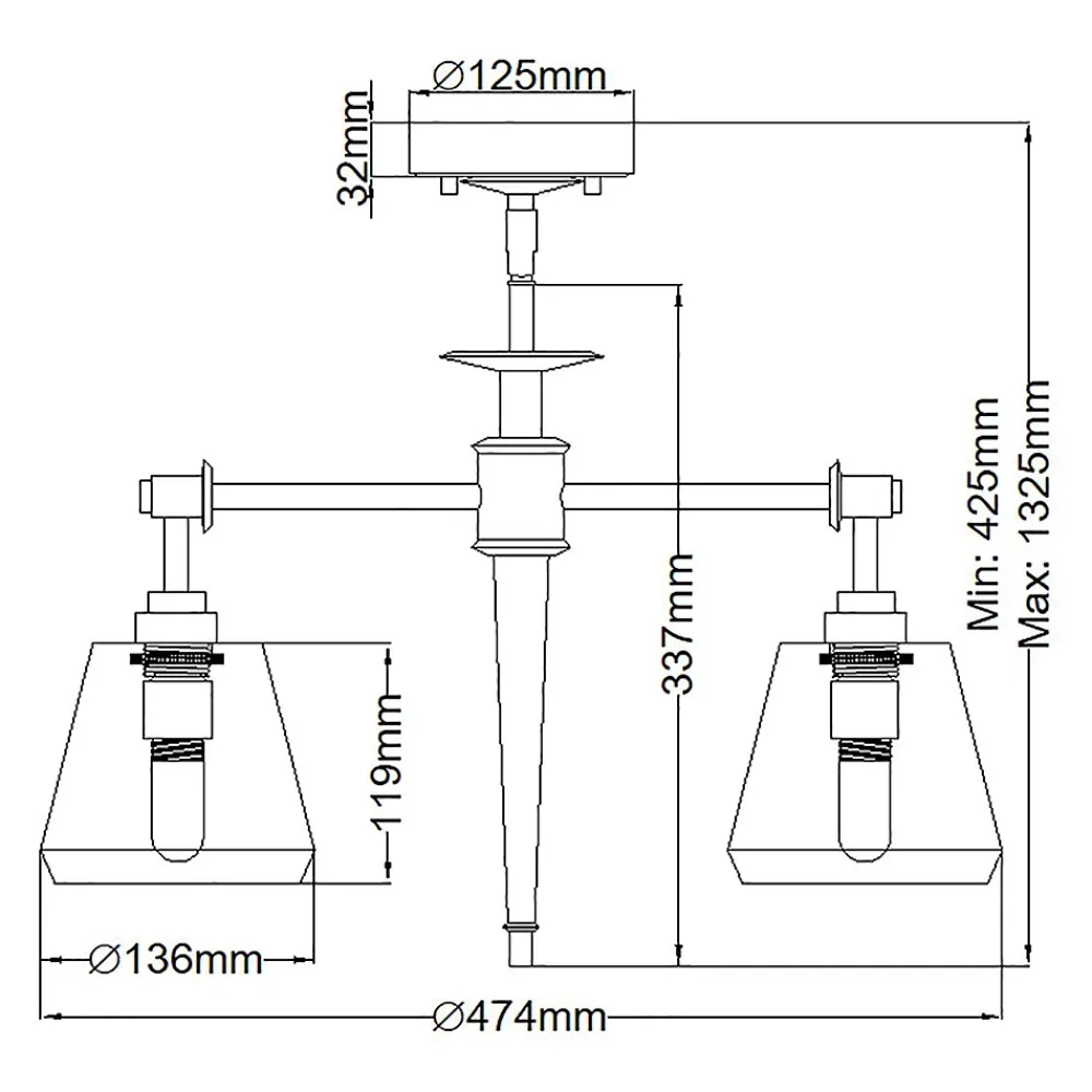 Discount Elstead Lighting Suspension Agatha 3 lumières - Chrome poli