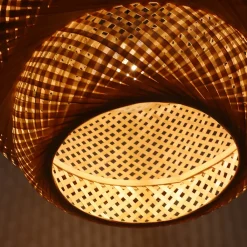 Alpinaluz Suspension Et Lustre<Suspension artisanale en osier naturel D28 cm