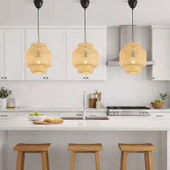 Alpinaluz Suspension Et Lustre<Suspension artisanale en osier naturel D28 cm