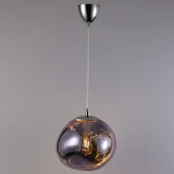 Alpinaluz Suspension Pour Salon|Suspension Pour Chambre<Suspension design moderne avec abat-jour en verre métallisé violet irrégulier, douille E27 Melti D280mm