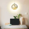 Alpinaluz Suspension Et Lustre<Suspension Design Moderne avec Grand Abat-jour en Verre Métallisé Chromé Irrégulier Douille E27 Melti D360mm