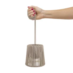 Clearance Newgarden Suspension d'extérieur LED intégrée rechargeable Conta mini beige taupe Ø15cm IP54 E27 900lm 3W
