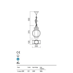 Best Suspension extérieure Led sous abri - Redo - Compass
