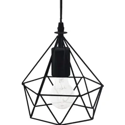 Atmosphera Créateur D'Intérieur Suspension Pour Salon|Suspension Et Lustre<Suspension filaire Ida noire - métal D19 cm - Atmosphera