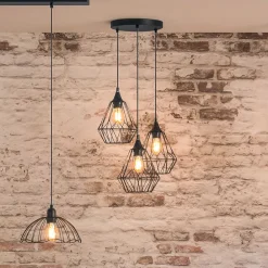 Atmosphera Créateur D'Intérieur Suspension Pour Salle À Manger|Suspension Pour Chambre<Suspension filaire Kaore noire - métal - Atmosphera