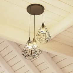 Atmosphera Créateur D'Intérieur Suspension Pour Salle À Manger|Suspension Pour Chambre<Suspension filaire Kaore noire - métal - Atmosphera
