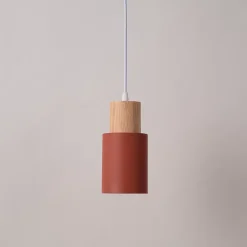 Alpinaluz Suspension Pour Salle À Manger|Suspension Pour Chambre<Suspension KIRA en Métal Marron et Bois Style Scandinave et Moderne E27