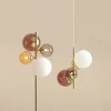 Aldex Suspension Et Lustre<Suspension laiton brossé et verre coloré Bloom 4 Colour -