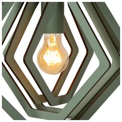 Sale Lucide Suspension MAURO en mdf avec 1xE27 - Vert -