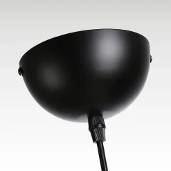 Alpinaluz Suspension Pour Salon|Suspension Et Lustre<Suspension Moderne Nordique 30cm Métal Noir Effet Bois, Hauteur Réglable, Douille E27, Cuisine ou Salle à Manger