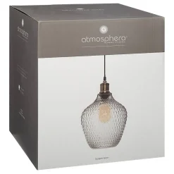 Atmosphera Créateur D'Intérieur Suspension Et Lustre<Suspension Omaha - verre fumé D22 cm - Atmosphera
