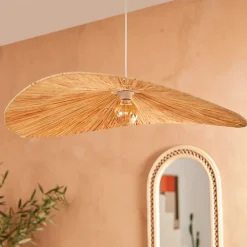 Atmosphera Créateur D'Intérieur Suspension Et Lustre<Suspension Orane raphia beige D78cm - Atmosphera
