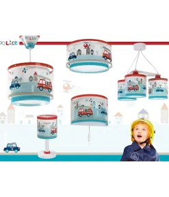 Sale Dalber Suspension pour enfants à 3 lampes Police et Pompiers