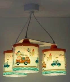 Sale Dalber Suspension pour enfants à 3 lampes Police et Pompiers