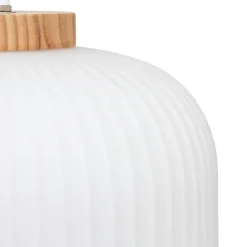 Atmosphera Créateur D'Intérieur Suspension Et Lustre<Suspension verre Travis blanc D25cm - Atmosphera