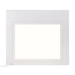 GoodHome Tablette Led Intégrée Sous-Meuble<Tablette avec LED integrées de dessous de meuble haut Caraway blanc l. 36,4 cm x L. 31,9 cm x H. 18,2 mm