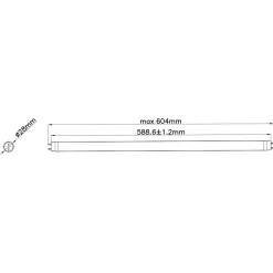 Clearance Jacobsen Tube LED T8 L.60.4cm 1350lm 9W blanc chaud