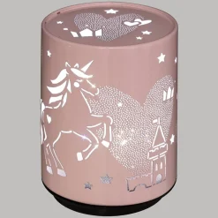 Atmosphera Créateur D'Intérieur Veilleuse enfant LED Push - métal - H11 cm - Rose cheval- Atmosphera