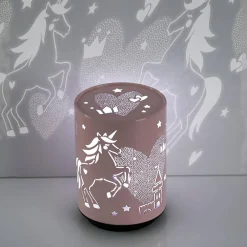 Atmosphera Créateur D'Intérieur Veilleuse enfant LED Push - métal - H11 cm - Bleu ourson- Atmosphera