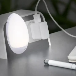 GoodHome Veilleuse Sur Prise<Veilleuse Fadlan LED intégrée blanc neutre IP20 0.6W l.5,1xH.9,6xP.7,6cm