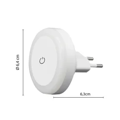 Clearance Velamp Veilleuse LED - LED TOUCH - Blanc - Interrupteur Tactile - Éclairage Doux - Design Compact