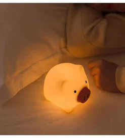 Best Sampa Helios Veilleuse Piggy pour enfant tactile en silicone LED