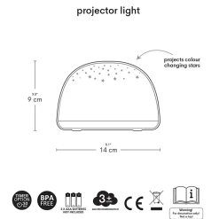 A Little Lovely Company Veilleuse projecteur d'étoiles