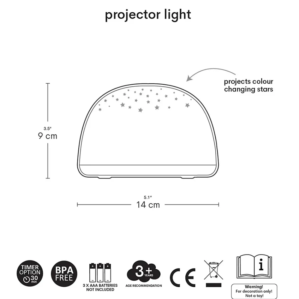 A Little Lovely Company Veilleuse projecteur d'étoiles