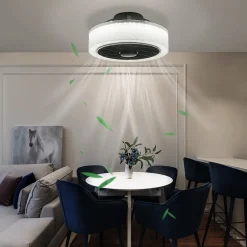 zmh Ventilateur De Plafond<Ventilateur de Plafond Silencieux avec Lumière Dimmable et Télécommande -