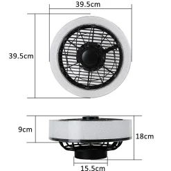 zmh Ventilateur De Plafond<Ventilateur de Plafond Silencieux avec Lumière Dimmable et Télécommande -