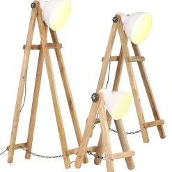 Vidaxl Lampadaire Intérieur<Lampadaire 3 pcs Lampe sur Pied Eclairage Luminaire Salon Chambre à Coucher Couloir Maison Intérieur Blanc E27 Bois 320594