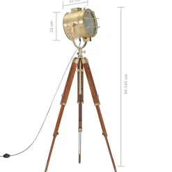 Vidaxl Lampadaire Intérieur<Lampadaire à Trépied Lampe sur Pied Lampe à Piédestal Hauteur Réglable Salon Maison Intérieur 165 cm Bois de Manguier 28611