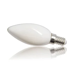 Xanlite Ampoule E14, Petit Culot À Visser<- Ampoule Filament LED Flamme Opaque, culot E14, 250 Lumens, conso. 4 W (eq. 25 W), Blanc chaud - RFV250FO