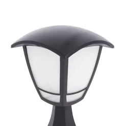 Xanlite Lampe Extérieure<- Borne filaire noire rétro IP44, culot E27, 40W max - BOFE40WNRET