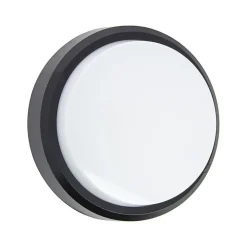 Xanlite Applique Murale Intérieure<- Hublot LED rond noir, 1500 Lumens, CCT, Blanc chaud, Blanc neutre, Blanc froid - HUB850RNIPCCT