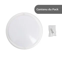 Xanlite Applique Murale Intérieure<- Hublot LED rond blanc, 1500 Lumens, CCT, Blanc chaud, Blanc neutre, Blanc froid - HUB850RBIPCCT