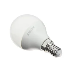 Xanlite Ampoule E14, Petit Culot À Visser<- Lot de 5 ampoules SMD LED P45 Opaque, culot E14, 470 Lumens, conso. 5,3 W (eq. 40W), 2700K, Blanc chaud - PACK5EV470P