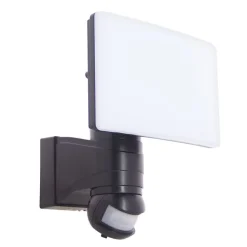Xanlite Projecteur Extérieur<- Projecteur mural noir LED IP44 30W avec détecteur de mouvement, 3000 Lumens - PR30WMDV24