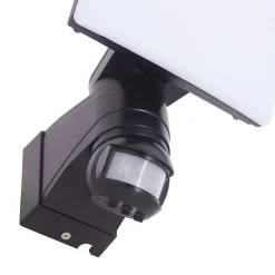 Xanlite Projecteur Extérieur<- Projecteur mural noir LED IP44 30W avec détecteur de mouvement, 3000 Lumens - PR30WMDV24