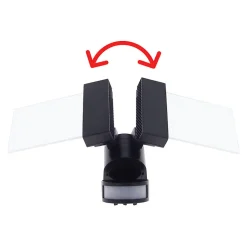 Xanlite - Projecteur mural PMMA 2 têtes 30W (2x15W), IP44, détecteur de mouvement, 2100 lumens, Blanc froid - PR30WM2TFLD